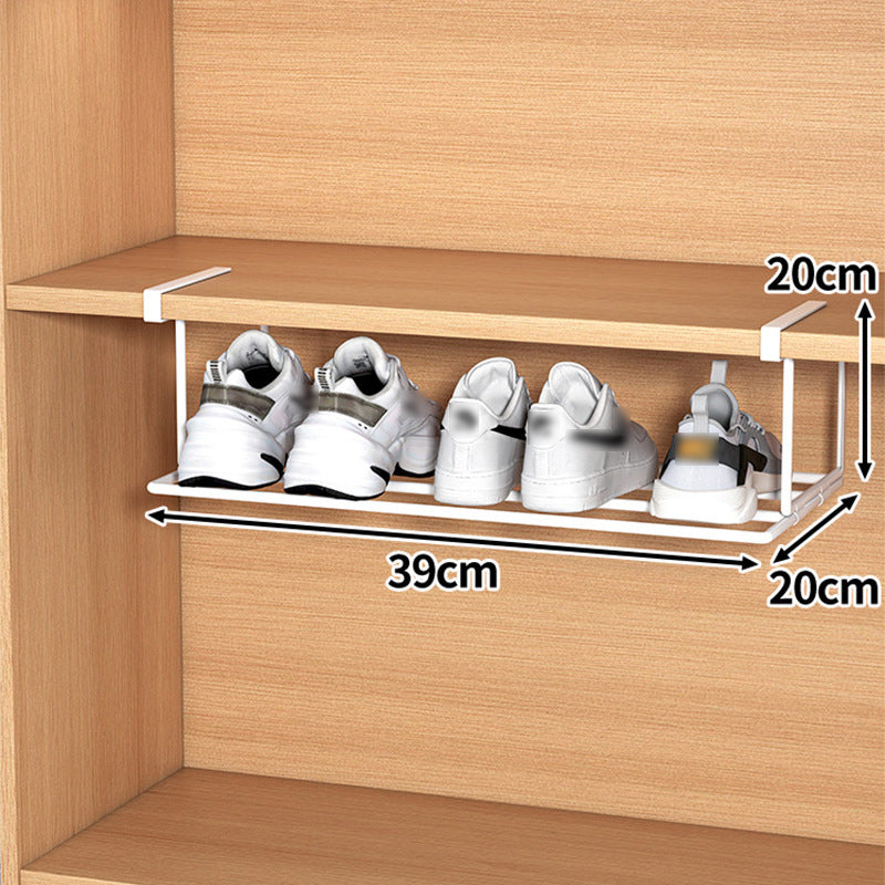Roestvrijstalen multifunctionele clip-on schoenenrek voor meer ruimte in de schoenenkast