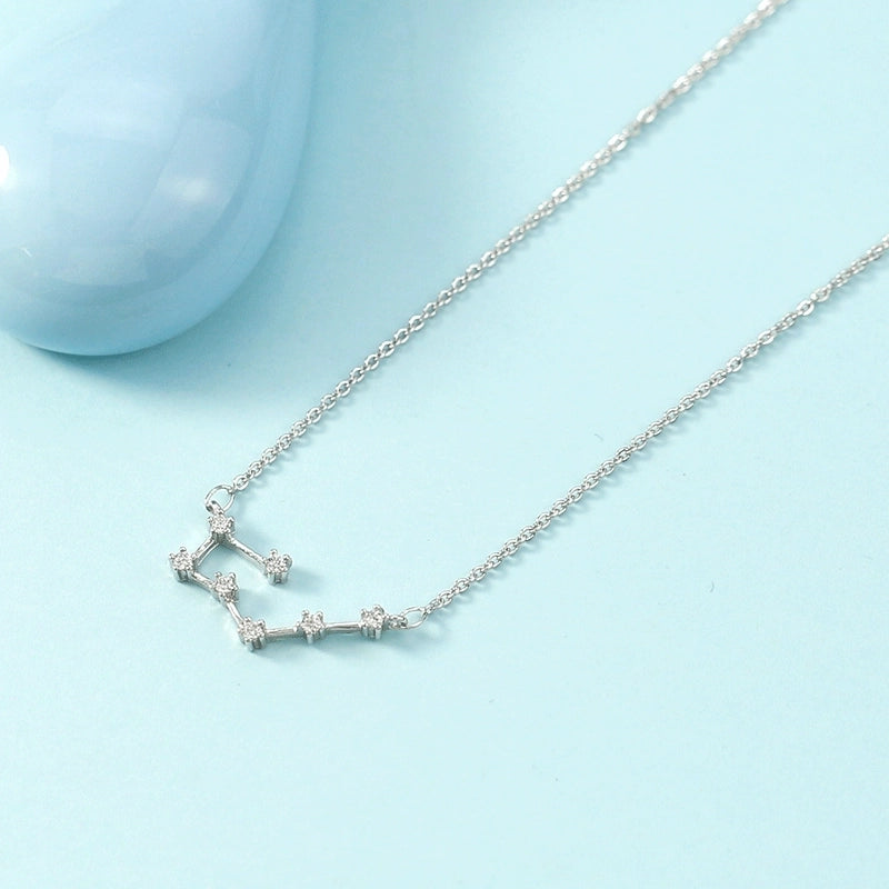 Minimalist Constellation Copper Plating Inlay Zircon Necklace