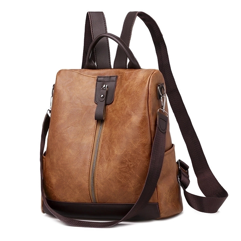 Waterproof Anti-theft Solid Color Travel Street Women's Backpack