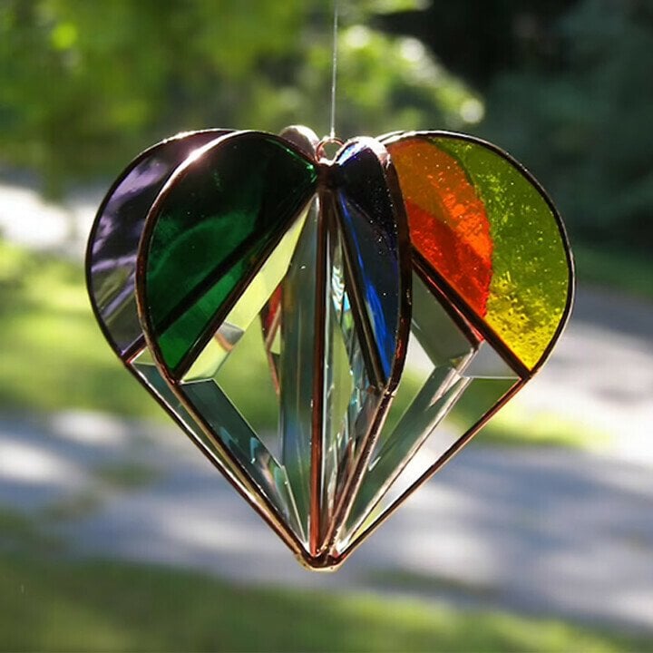 Multi-sided Heart Colourful Decoration