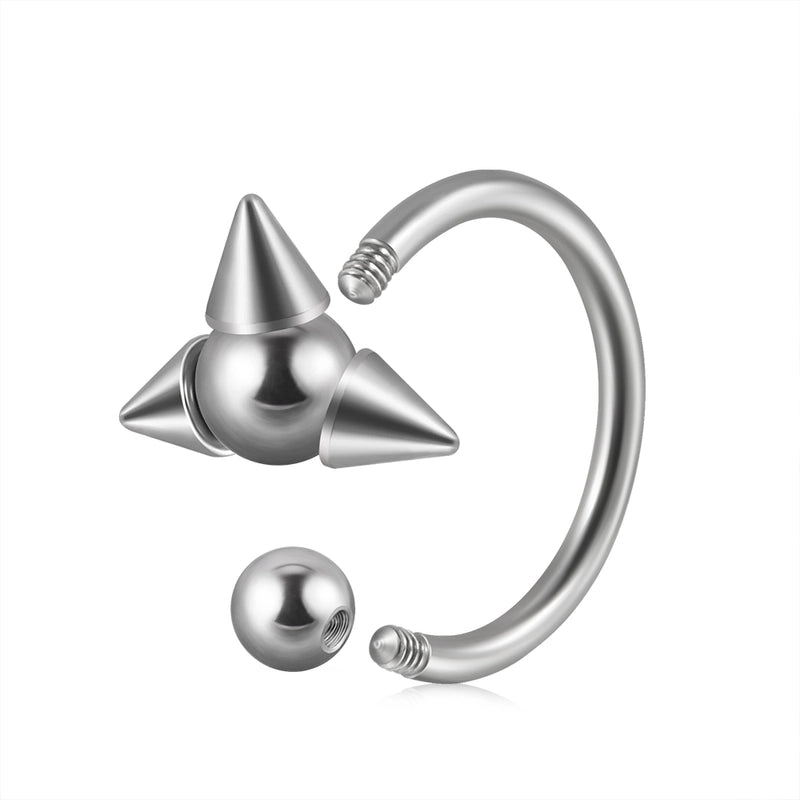1 Piece Lip Rings Casual Minimalist Solid Color 304 Stainless Steel Plating