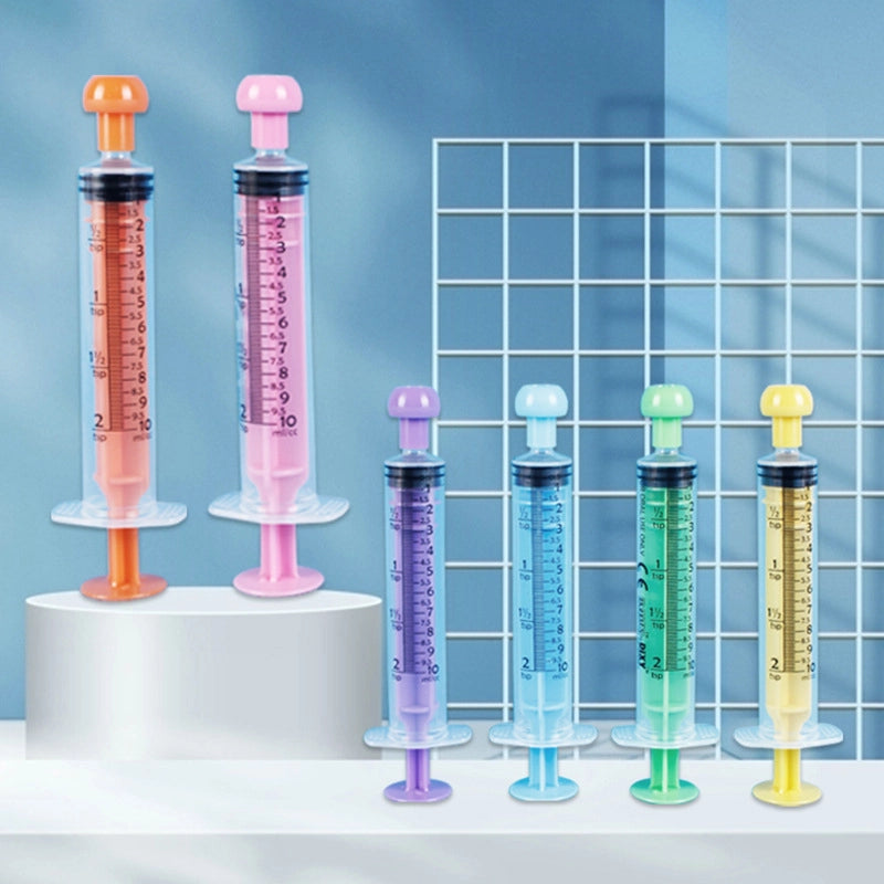 Colorful Disposable Small Size Plastic Syringe Feeder For Livestock 5ml 10ml Pet Feeding Tool Durable Lightweight Easy To Use