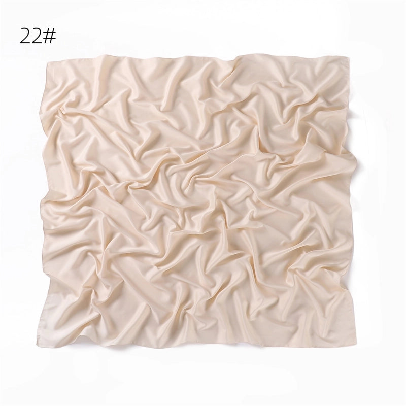 Women's Minimalist Solid Color Satin Silk Scarf