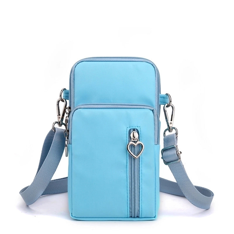 Women'S Nylon Solid Color Fashion Zipper Phone Wallet
