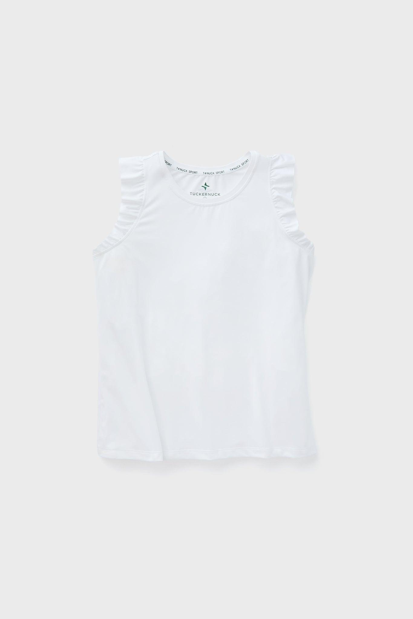White Ruffle Lea Tank