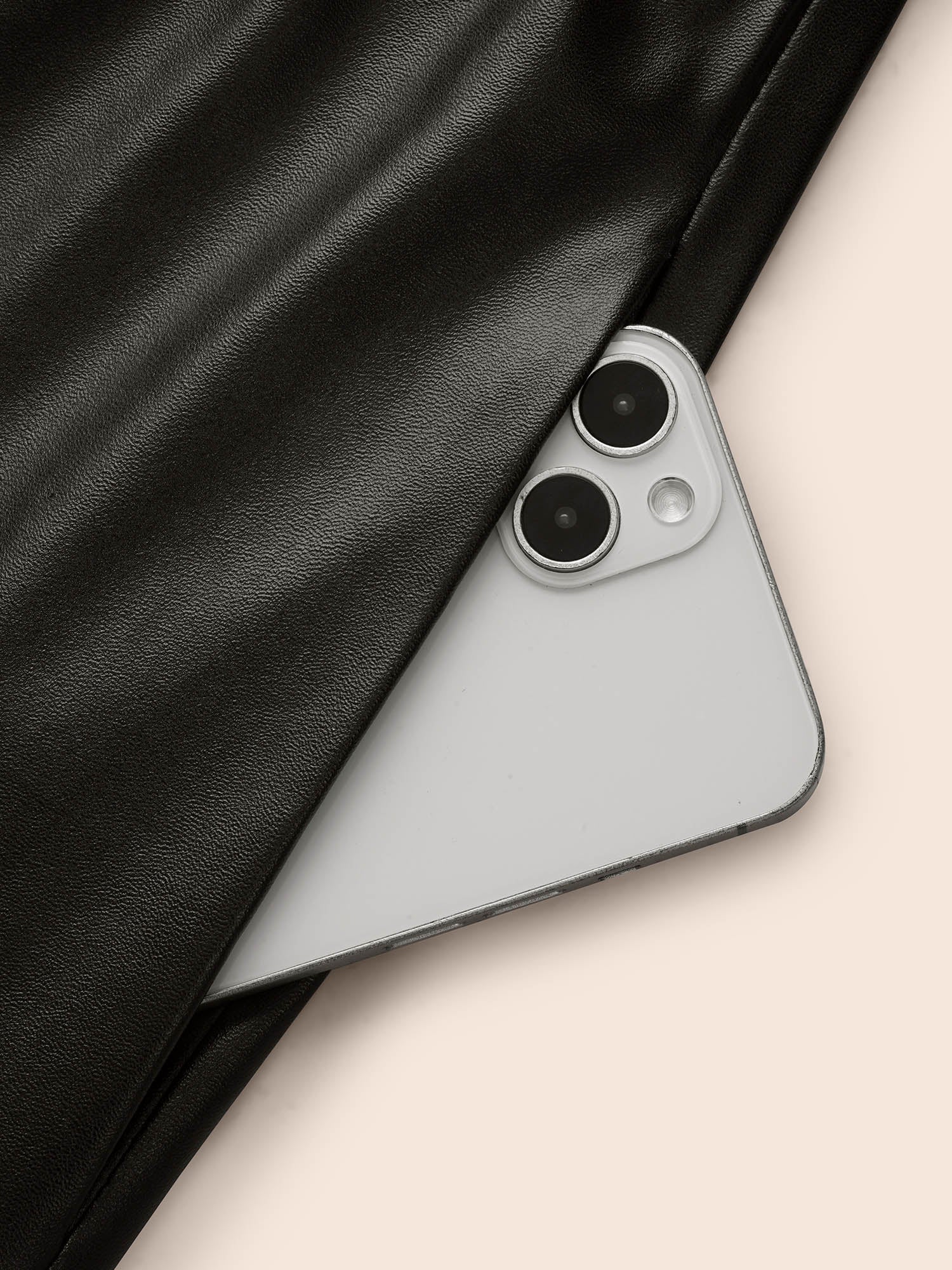 Shirt Collar PU Leather Belted Dress