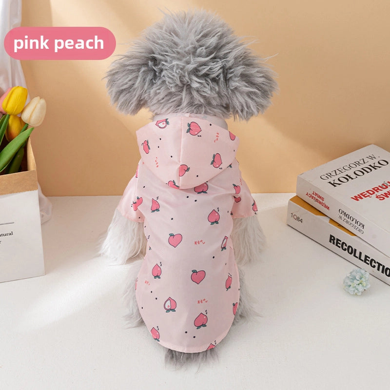 Summer Ultra-thin Waterproof New Pet Clothes Dog Cat Cute Clothes Fashion Raincoat