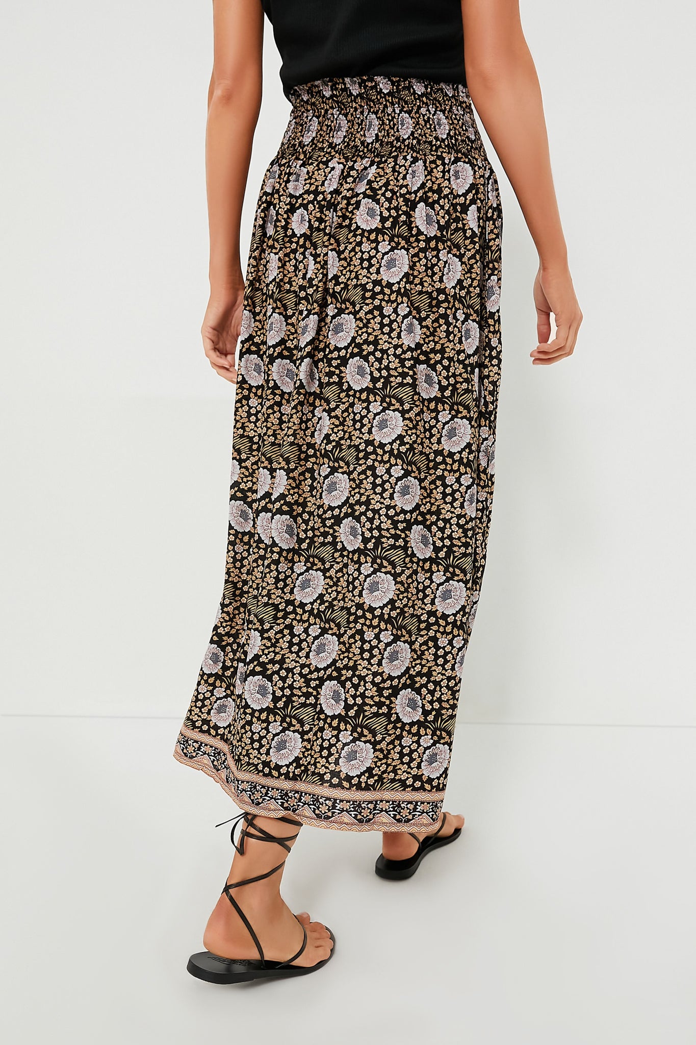 Vintage Flowers Sepia Bella Skirt