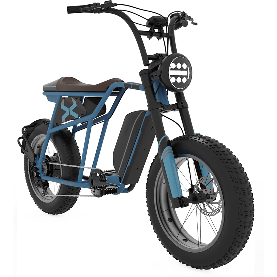 R500 Electric Bicycle with 28 mph Max Speed. 500W Motor. Average Range of 60 Miles and 20 Fat Tires