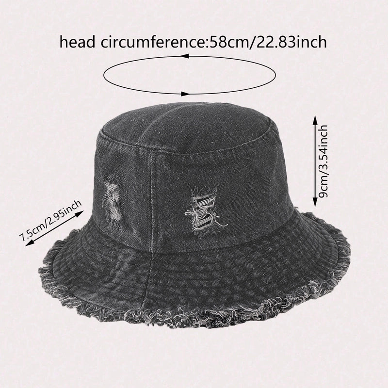 Women's Vintage Style Commute Solid Color Curved Eaves Bucket Hat