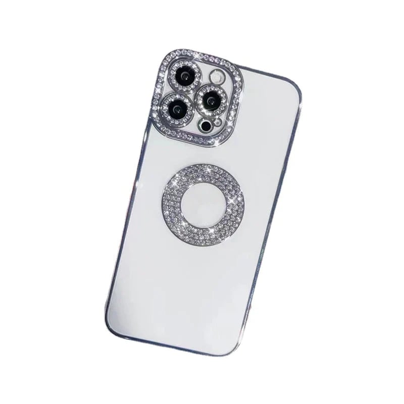 Rhinestone Soft Silicone Luxury Fashion Protective Transparent Phone Case