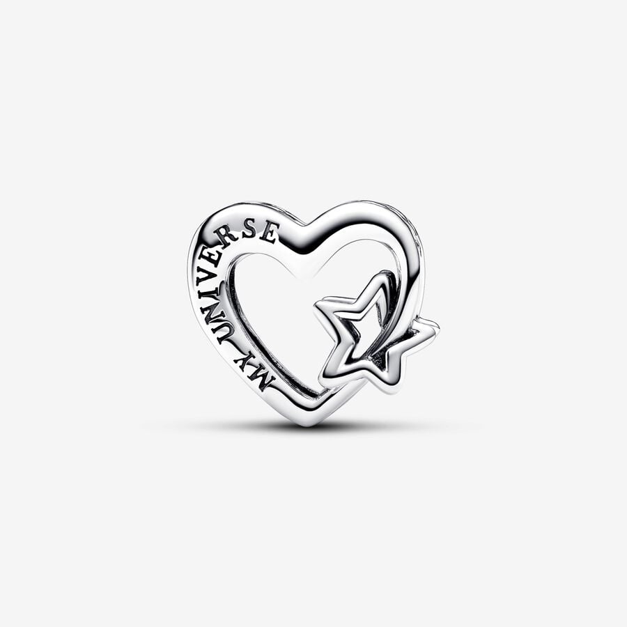 Openwork Family Heart & Star Pandora Charm