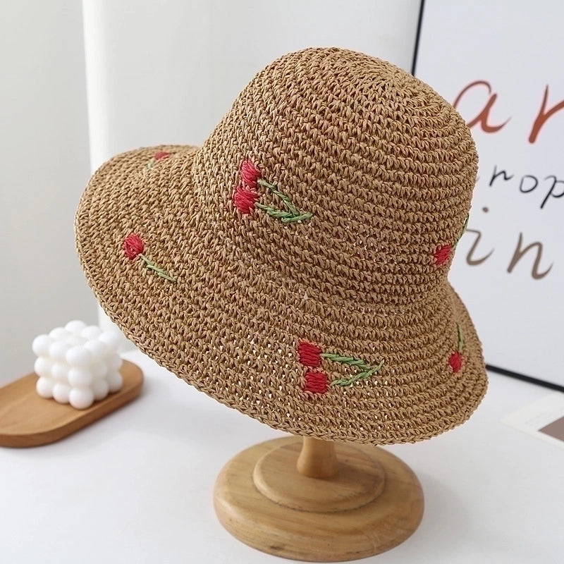 Women's Lady Cherry Big Eaves Bucket Hat