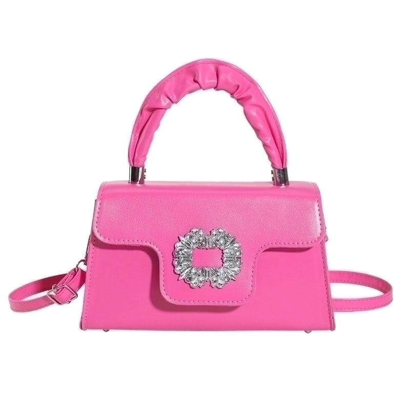 Women's All Seasons Pu Leather Solid Color Streetwear Square Magnetic Buckle Handbag