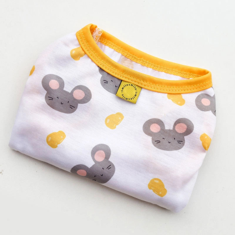 Summer Anti-shedding Thin Blue Cat Clothes Doll Cat Small Dog Teddy Dog Vest Thin British Style Short Clothes