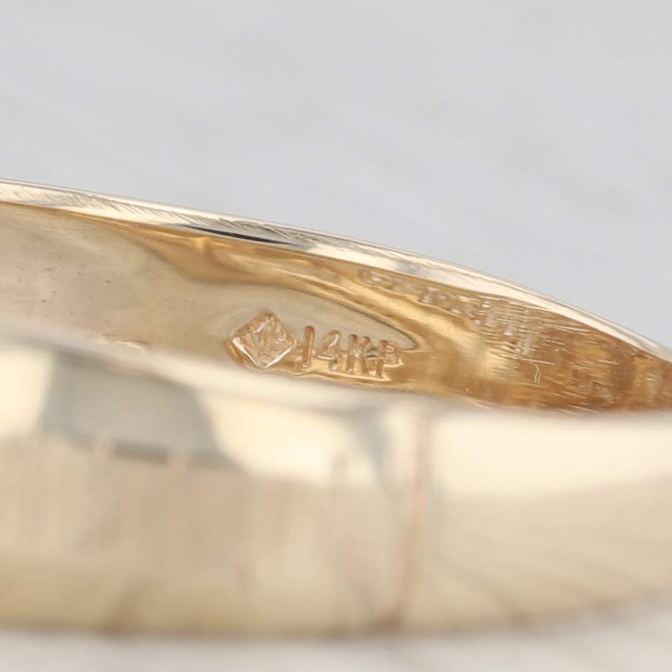 0.24ctw Diamond Wedding Band 14k Yellow Gold Size 9.75 Men's Ring