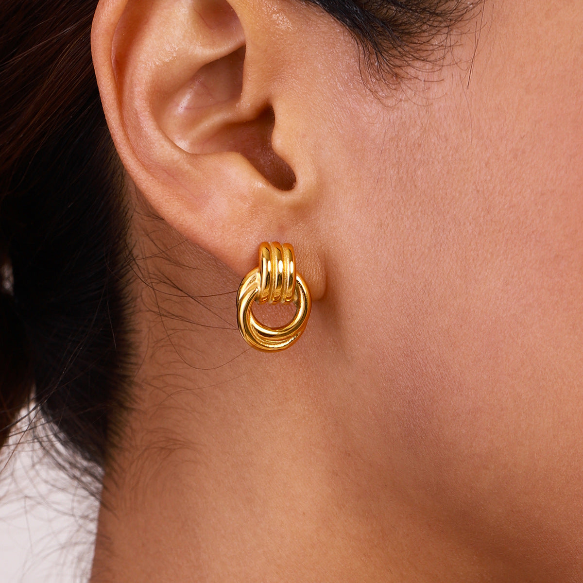 Stainless Steel Geometric Earrings Niche Earrings Titanium Steel Earrings Earrings