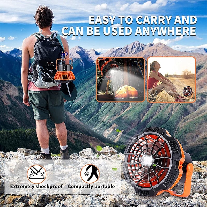 💥Promotion 49% OFF🔥Portable Camping Fan with LED Lantern🔥BUY 2 Free Shipping