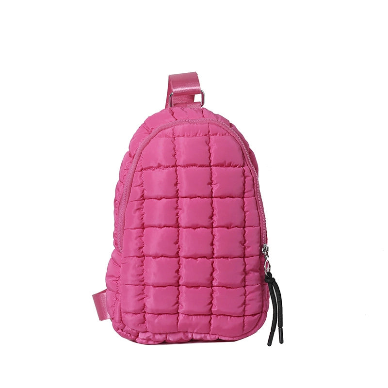 Women's Medium Polyester Solid Color Streetwear Square Zipper Fanny Pack