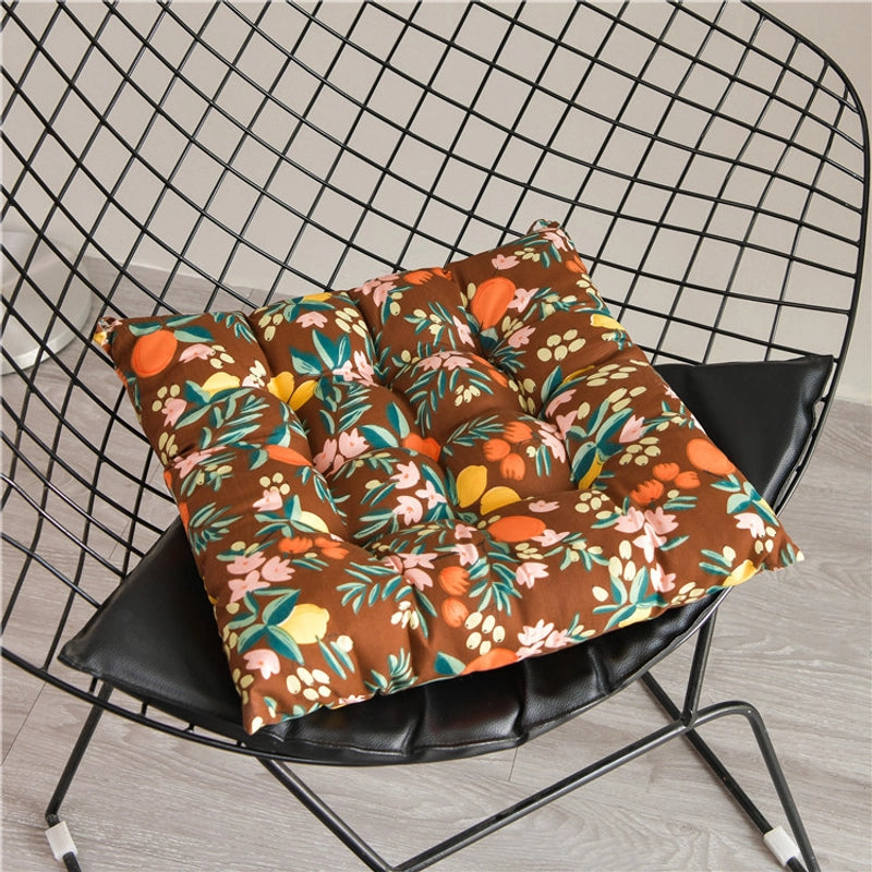 Printed Cushion Thickened Chair Cushion Office Sedentary Seat Cushion Dining Chair Cushion Student Chair Cushion