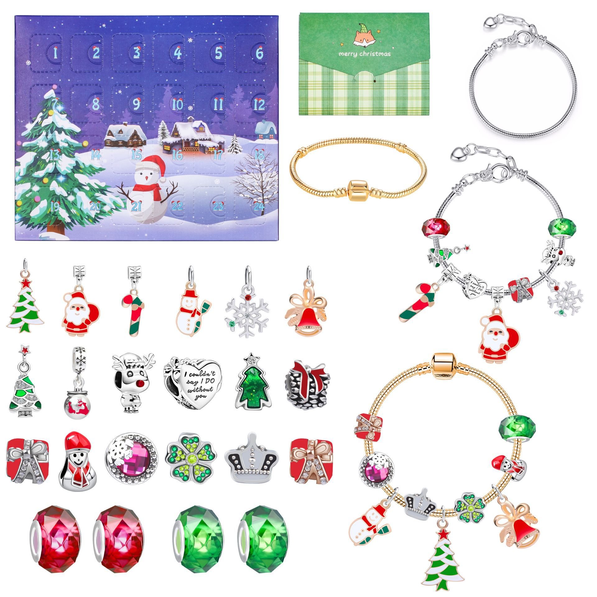 🎉Early Christmas Sale 49% OFF🔥The Best Gift For Children🎀DIY Christmas Advent Calendar Bracelets Set