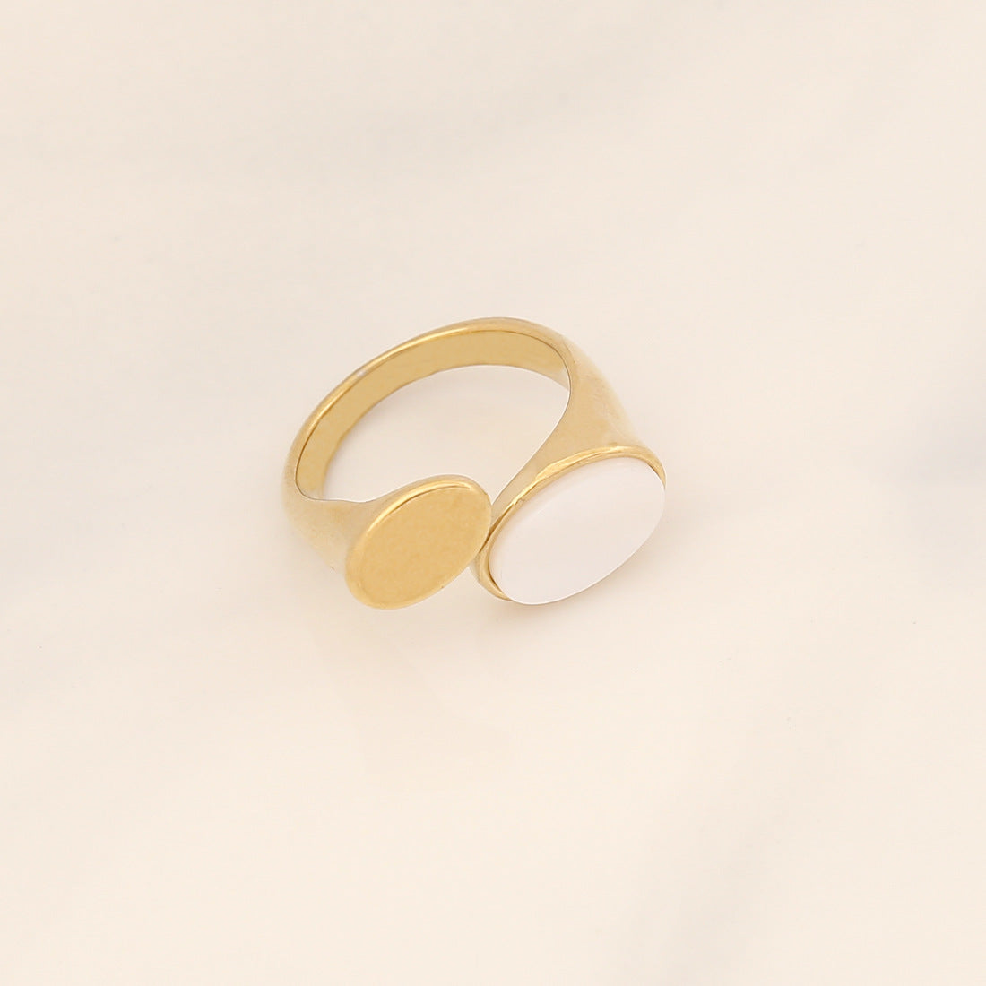 Women IG Style Bowknot Wave Stainless Steel Electroplating Rings