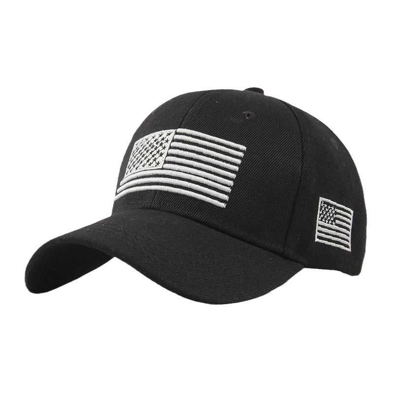 Hat Men's Spring New Embroidered American Flag Baseball Cap Men's And Women's Youth Peaked Cap