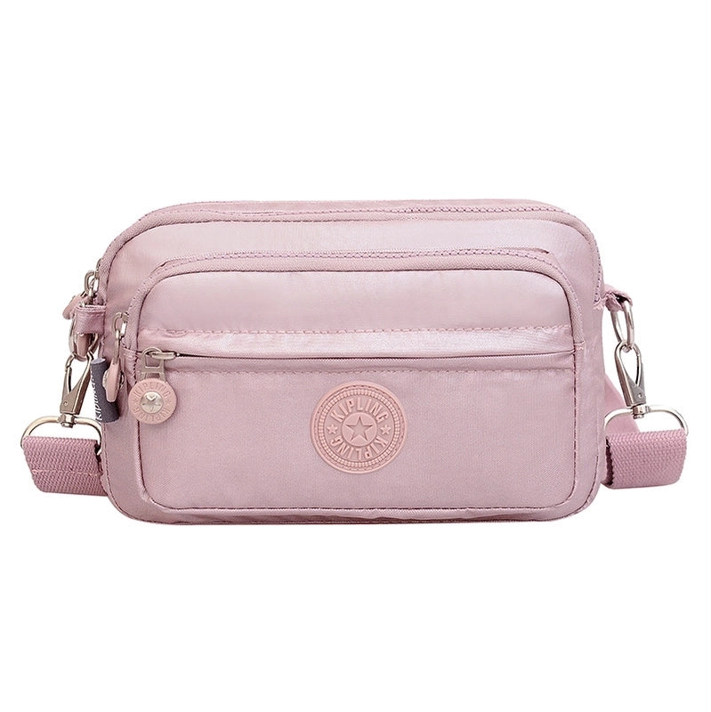Women's Small Nylon Solid Color Elegant Vacation Streetwear Square Zipper Shoulder Bag