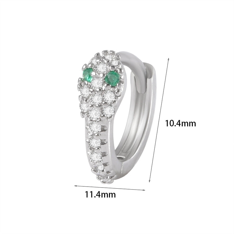 1 Piece Elegant Flower Butterfly Inlay Copper Rhinestones Zircon Earrings