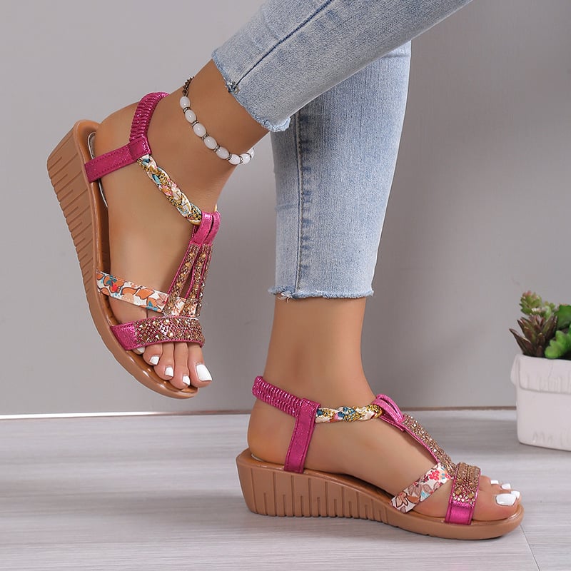 🔥Last Day Promotion 49% OFF - Women's New Summer Rhinestone Open Toe Orthopaedic Sandals