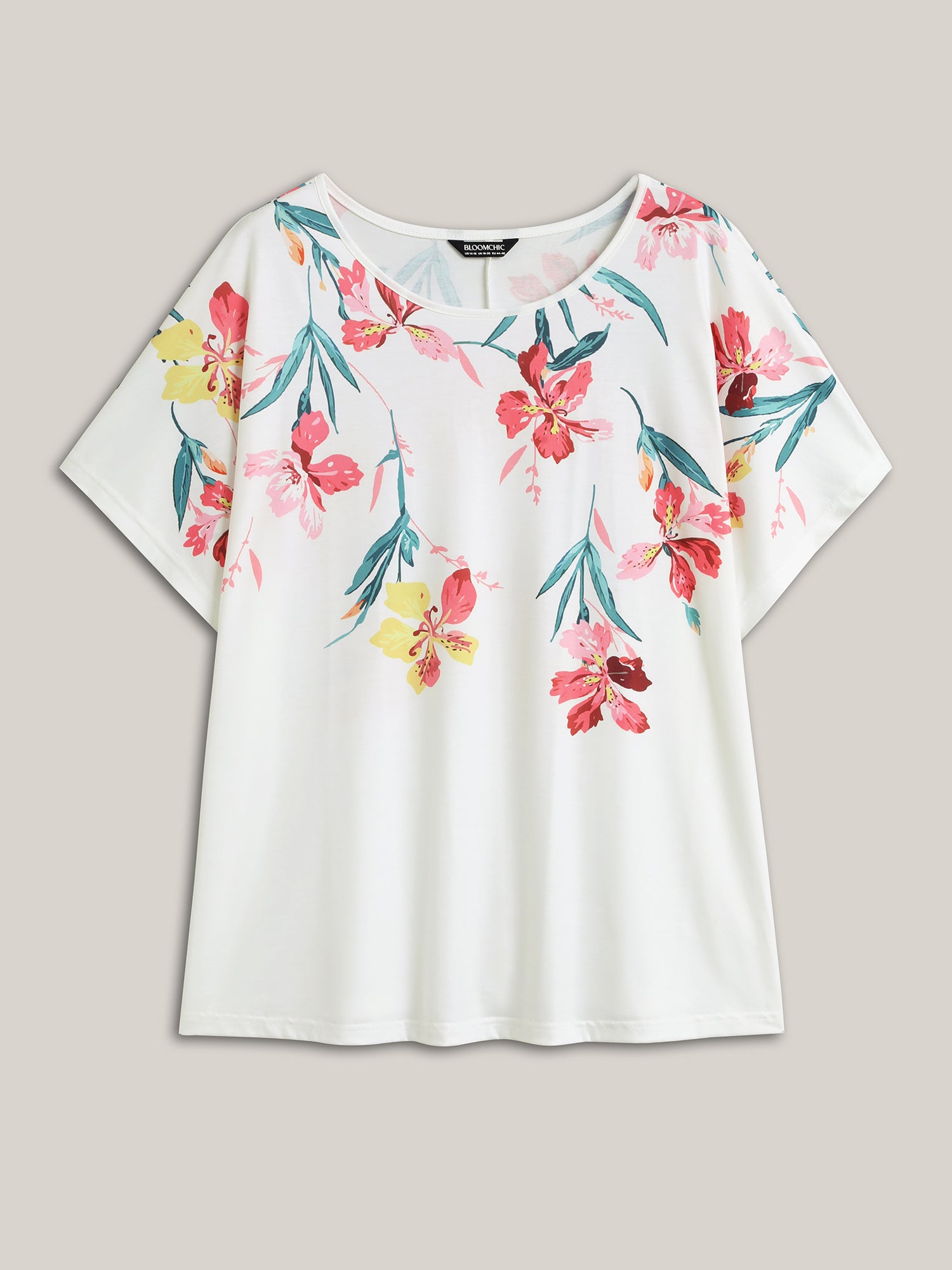 Floral Print Round Neck T-Shirt