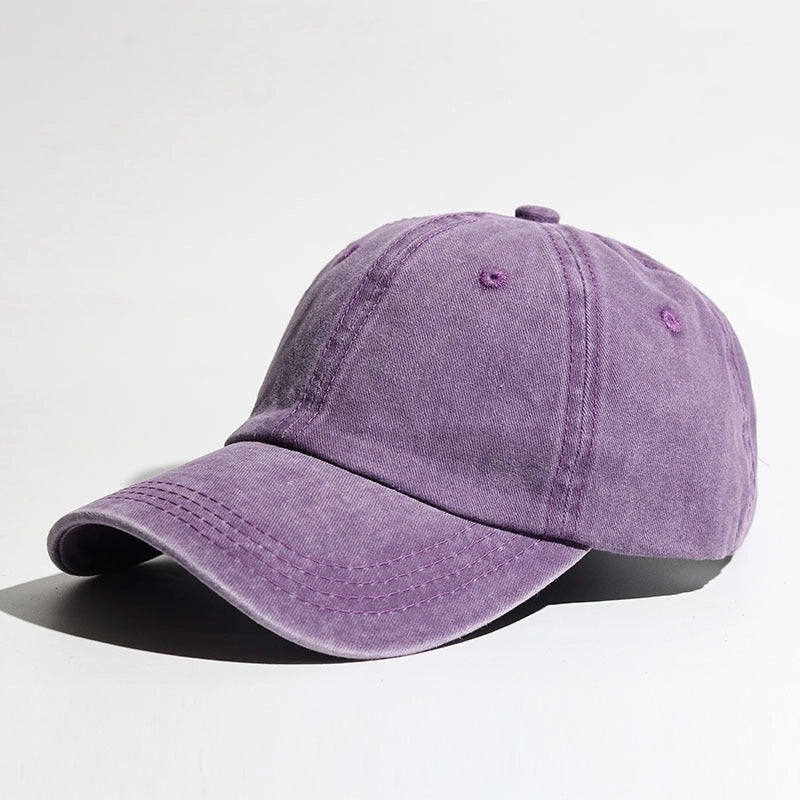 Baseball Cap Wash Cotton Curved Eaves Outdoor Sports Ladies Peaked Cap Ponytail Braid Cap Summer Sunscreen Hat