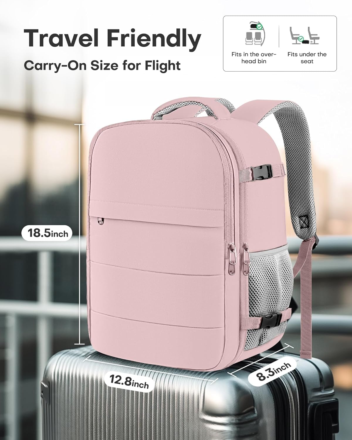 HOTOR Travel Backpack - Flight Approved Travel Bag for Men and Women, Carry on Luggage for 15.6