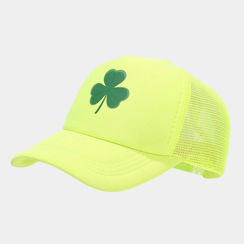 Popular Clover Pattern Spring And Summer Breathable Quick-drying Cap Outdoor Sunshade Sunscreen Mesh Baseball Cap