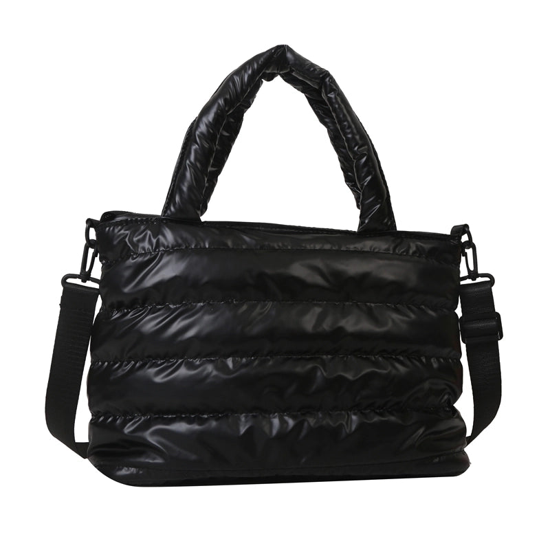 Women's Pvc Solid Color Basic Square Zipper Shoulder Bag Crossbody Bag