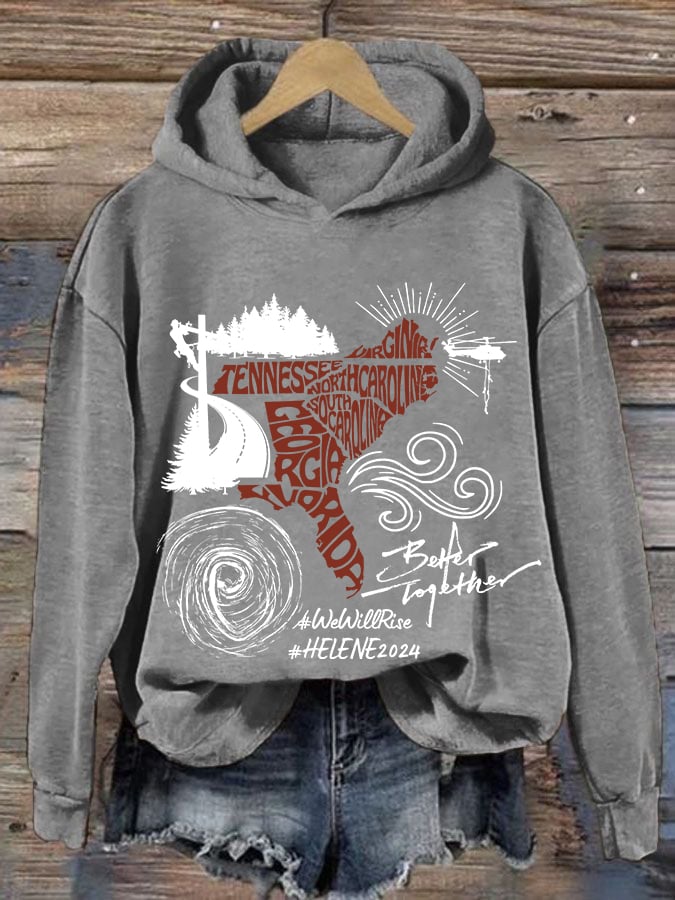 Women's Hurricane Helen Disaster Relief Printed Sweatshirt
