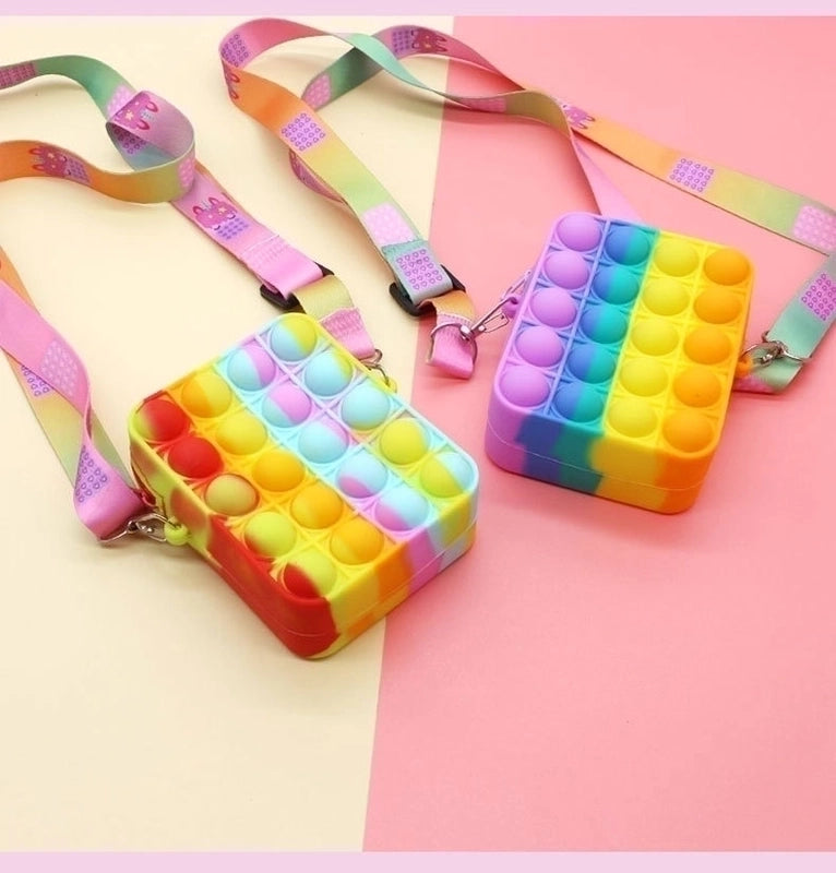 Kid's Medium Silica Gel Fruit Cute Profiled Zipper Crossbody Bag