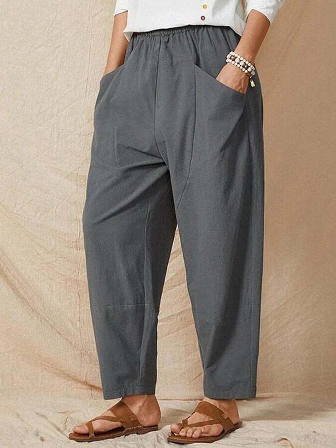 Women's Cotton Linen Loose Casual Pants