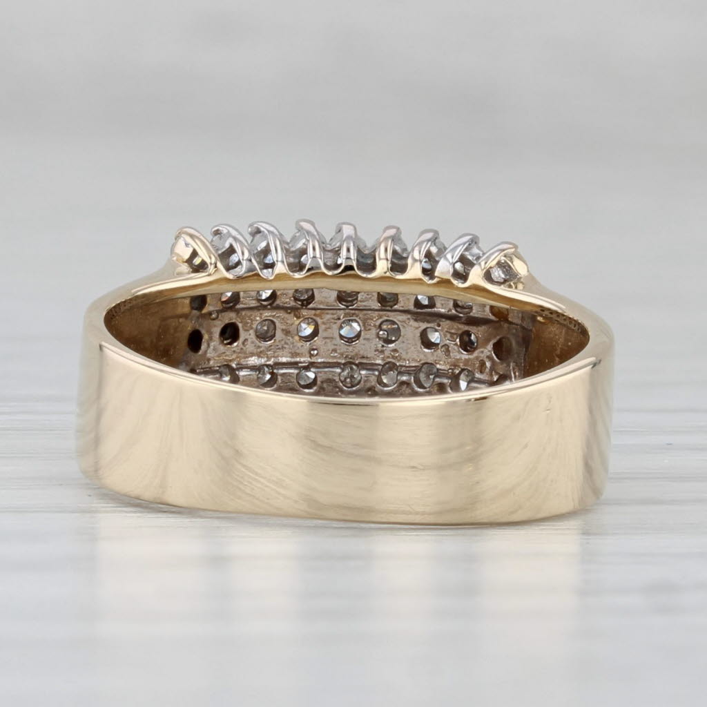 0.54ctw Diamond Cluster Ring 14k Yellow Gold Size 6.75