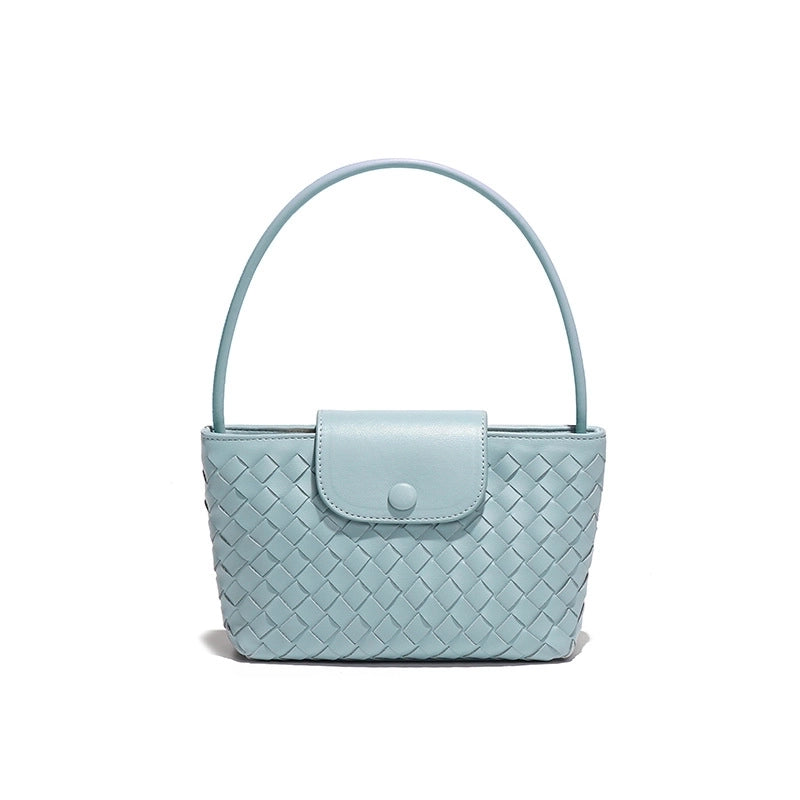 Women's Medium Pu Leather Solid Color Basic Classic Style Square Magnetic Buckle Underarm Bag
