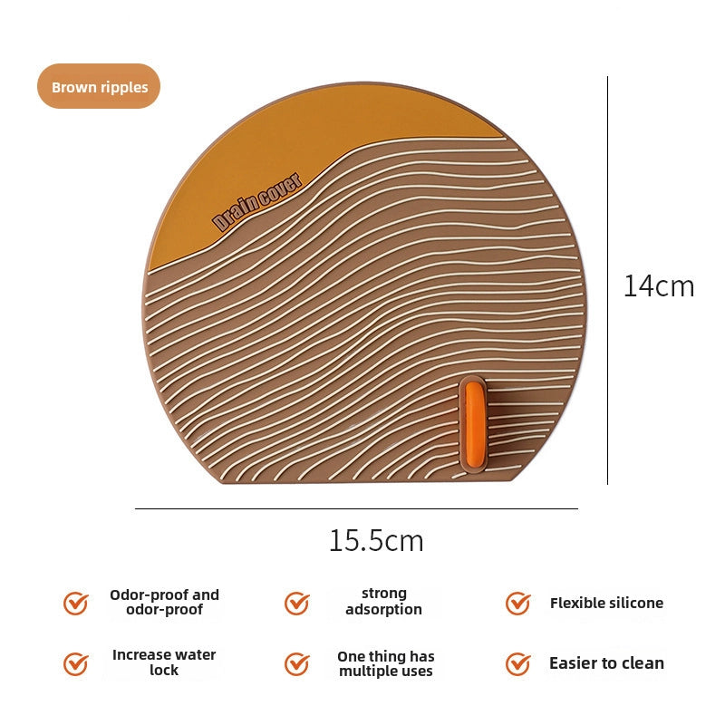 Sewer Floor Drain Deodorizer Bathroom Silicone Deodorant Mat Kitchen Toilet Silicone Deodorant Leak Cover
