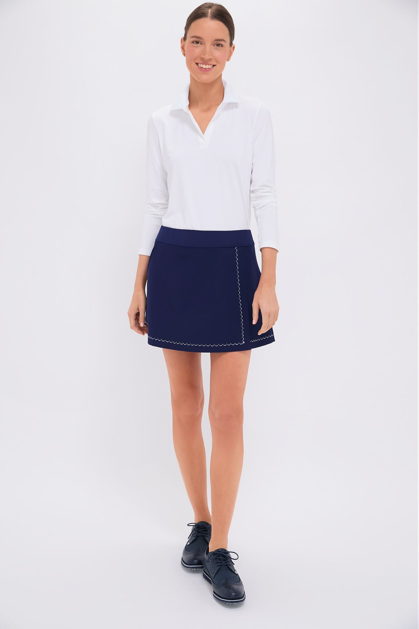 Navy 16 Inch Halliet Golf Skirt