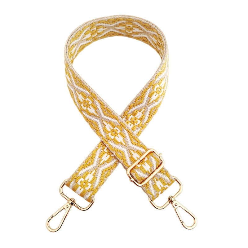 Polyester Cotton Geometric Bag Strap
