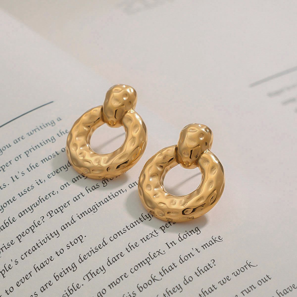 Stainless Steel Circle Earrings Earrings Design Niche Earrings Titanium Steel