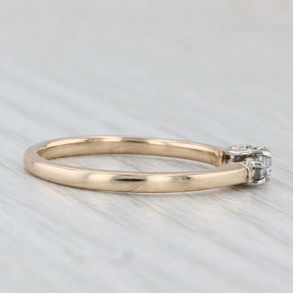 0.23ctw Diamond 3-Stone Engagement Ring 14k Gold Size 7