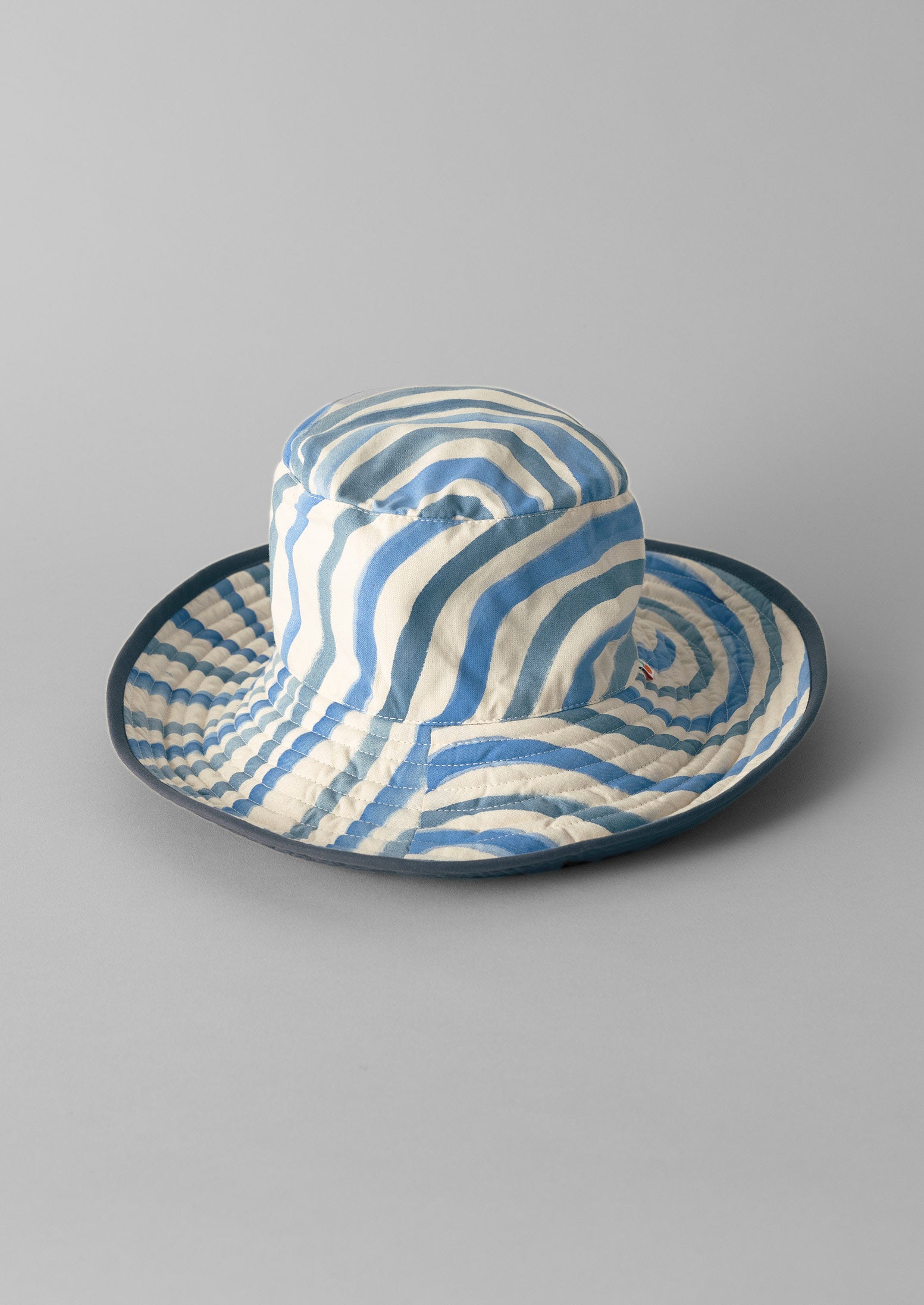 Romualda Hand Painted Grande Reversible Hat | Slate/Blue