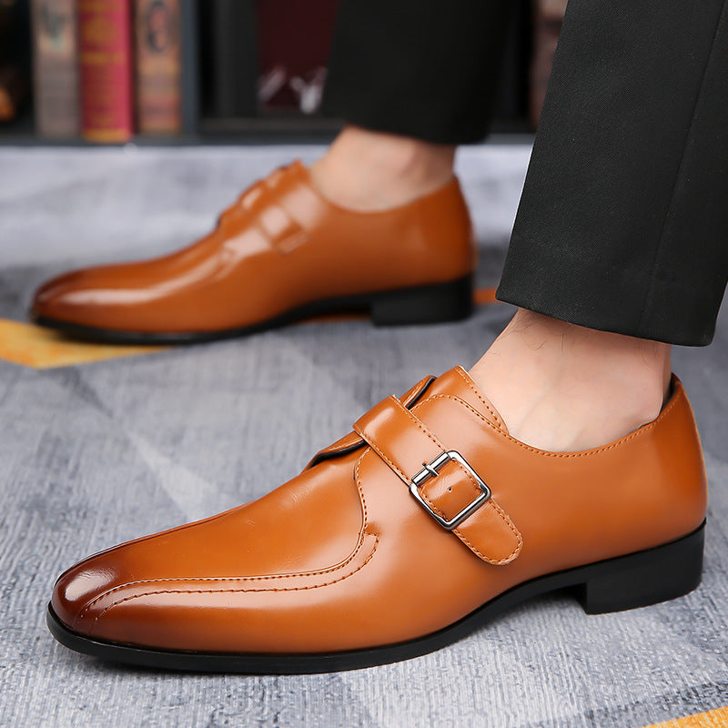 Men's Leather Fashion Pointed British Style Casual Shoes