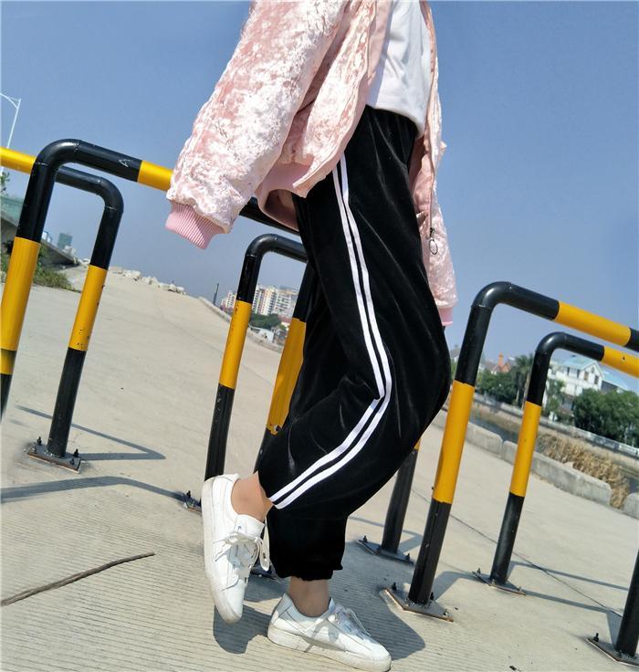 Velvet Side Striped Trousers
