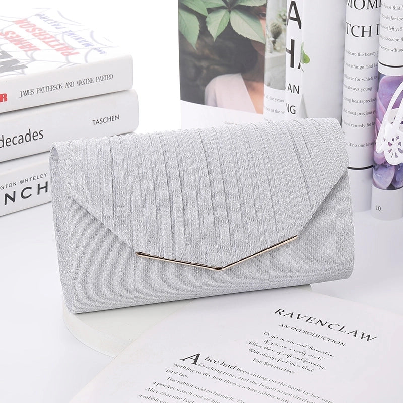 Women's Pu Leather Solid Color Elegant Lock Clasp Evening Bag