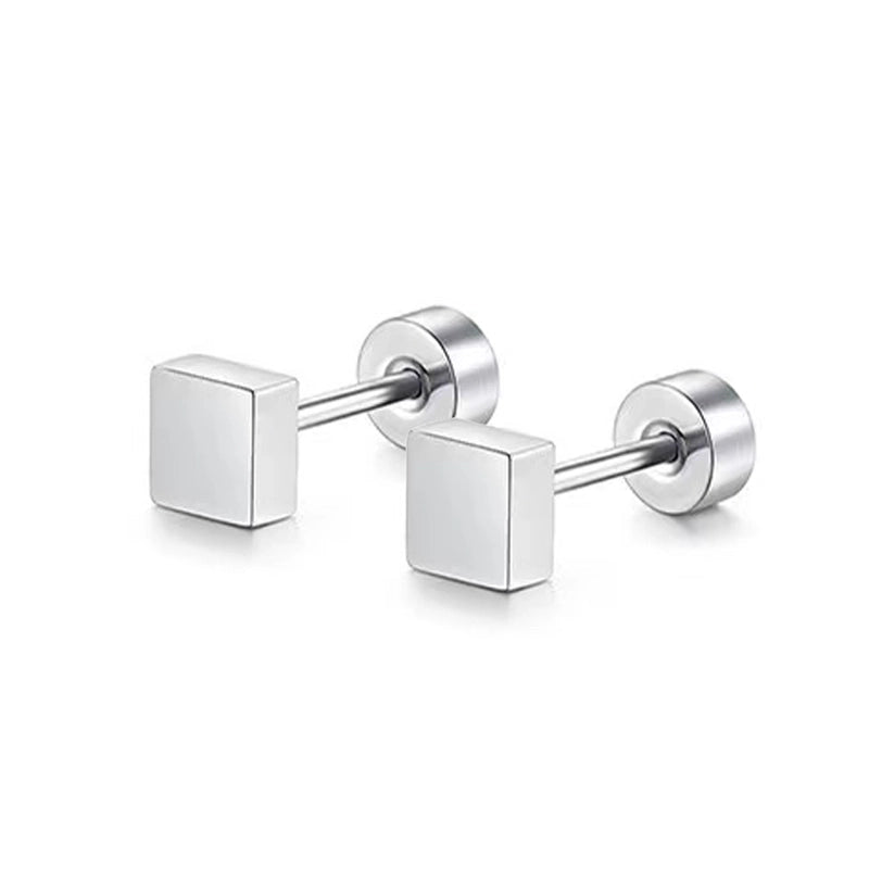 1 Pair Minimalist Moon Heart Shape Plating 304 Stainless Steel 18K Gold Plated Ear Studs
